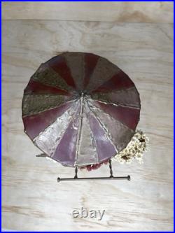 Hand Made Copper Brass Bronze Flower Cart By C. Hess 1977 Vintage Very Rare