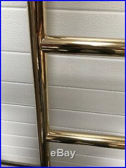 Imperial Bathrooms Brass Antique Gold Heated Towel Radiator & Valves Very Rare