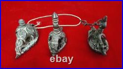 Indian brass bronze very rare textile printing cloth dye seal antique vintage D4