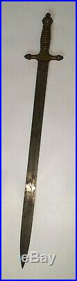 Italian Antique Sardinian Short Sword Brass Handle Very Rare