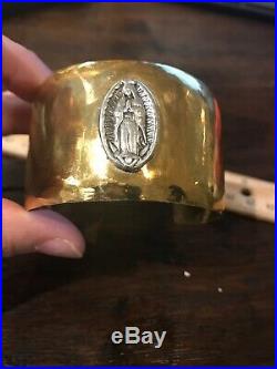 James Avery Our lady Of Guadalupe Brass Cuff Very Rare/Retired