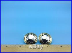 James Avery Sterling Silver & Brass Round Earrings Retired Very RARE