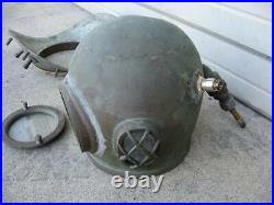 Japanese Antique Diving Helmet with Nameplate Kimura Vintage Very Rare Japan DHL