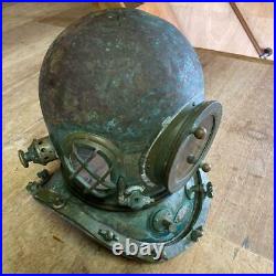Japanese Antique Diving Helmet with Nameplate TOA Vintage Very Rare Japan
