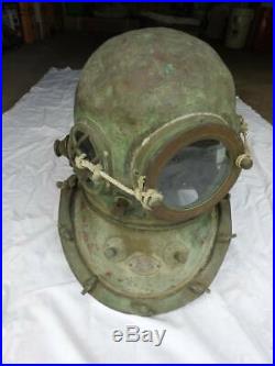 Japanese Antique Diving Helmet with Nameplate and items Vintage Very Rare Q12