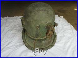 Japanese Antique Diving Helmet with Nameplate and items Vintage Very Rare Q12