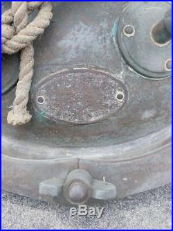 Japanese Antique Diving Helmet with Nameplate and items Vintage Very Rare Q13