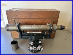 Japanese vintage surveying machine brass with wooden box Very Rare from Japan