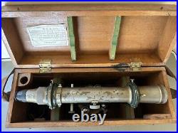 Japanese vintage surveying machine brass with wooden box Very Rare from Japan