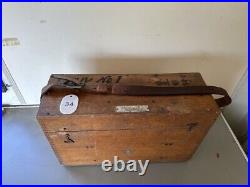 Japanese vintage surveying machine brass with wooden box Very Rare from Japan