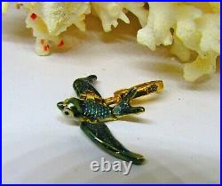 Juicy Couture Blue Pave Crystal Bird Charm Movable Wings & Tail Very Rare