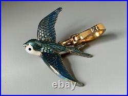 Juicy Couture Blue Pave Crystal Sparrow Bird Charm Movable Wings Very Rare