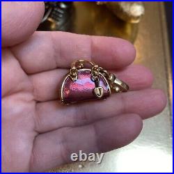 Juicy Couture Very Rare Early Y2K Pearlized Pink Bowler Bag Purse Charm