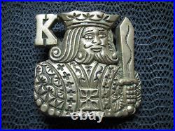 KING HOLDEM POKER BRASS HIPPIE BELT BUCKLE! VINTAGE! VERY RARE! AMINCO! 1970s