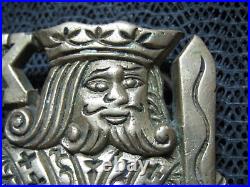 KING HOLDEM POKER BRASS HIPPIE BELT BUCKLE! VINTAGE! VERY RARE! AMINCO! 1970s