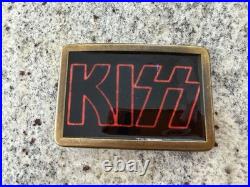 Kiss 1978 Large Brass Mexico Cpi Pacifica Belt Buckle Aucoin Vintage Very Rare
