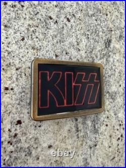 Kiss 1978 Large Brass Mexico Cpi Pacifica Belt Buckle Aucoin Vintage Very Rare