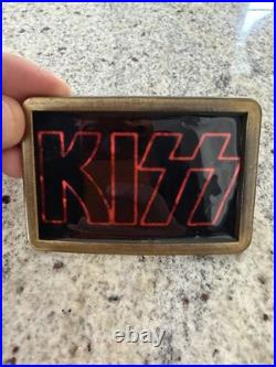 Kiss 1978 Large Brass Mexico Cpi Pacifica Belt Buckle Aucoin Vintage Very Rare