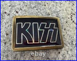 Kiss 1978 Large Brass Mexico Cpi Pacifica Belt Buckle Aucoin Vintage Very Rare