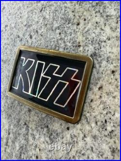 Kiss 1978 Large Brass Mexico Cpi Pacifica Belt Buckle Aucoin Vintage Very Rare