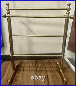 L@@K @ Vintage Ornate Kingston Brass Towel Rack Rare Very Good Condition