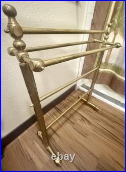 L@@K @ Vintage Ornate Kingston Brass Towel Rack Rare Very Good Condition