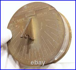 L. Leroy & Cie Paris Antique brass sun clock very rare