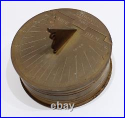 L. Leroy & Cie Paris Antique brass sun clock very rare