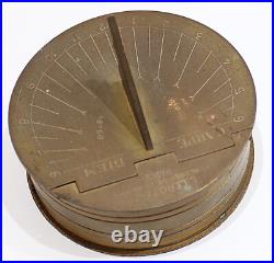 L. Leroy & Cie Paris Antique brass sun clock very rare