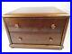 LOOK-Vintage-Wood-Turntable-Case-Wooden-Drawer-Brass-Legs-Nice-Knobs-VERY-RARE-01-corc