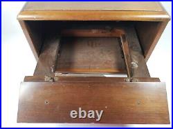 LOOK Vintage Wood Turntable Case Wooden Drawer Brass Legs Nice Knobs VERY RARE