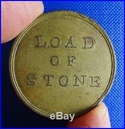 Lancashire, Liverpool, Docks, Load of Stone Token, c1841. VERY RARE IN BRASS
