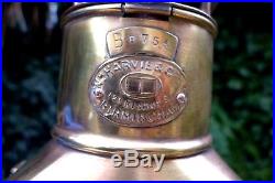 Large Brass Ships Oil Lantern Light Made By Harvie & Co Ltd Birmingham Very Rare