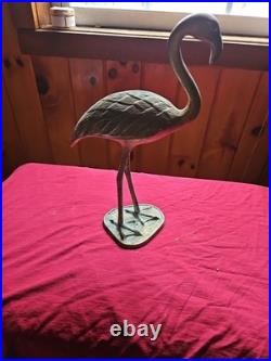 Large Mid-Century Brass Flamingo Statue By Dieter Rams 1960s Antique VERY RARE