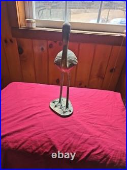 Large Mid-Century Brass Flamingo Statue By Dieter Rams 1960s Antique VERY RARE