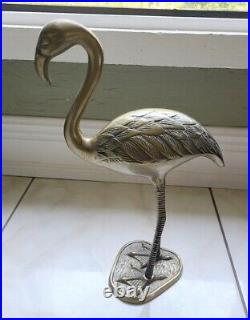 Large Mid-Century Brass Flamingo Statue By Dieter Rams 1960s Antique VERY RARE