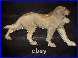 Large Solid Brass St Bernard Dog 12'' bookend or doorstop VERY UNIQUE and RARE