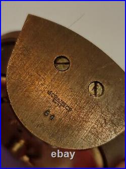 Lecoultre Vintage 8-Day World Cities Brass Desk Alarm Clock VERY RARE