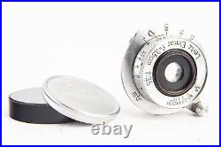 Leica Leitz Elmar 3.5cm 35mm f/3.5 Wide Angle Lens M39 with Caps Very Rare V12