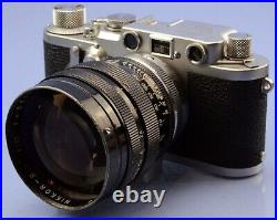 Leica Ltm Sm Nikon Rangefinder Nikkor-s. C 85mm F1.5 Lens +shade +caps Very Rare
