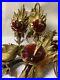 Lot-Of-6-Antique-Very-Rare-Gilt-Brass-Cranberry-Glass-Floral-Curtain-Tie-Backs-01-tg