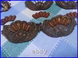 Lot of 10 Antque Art Deco Drawer Pulls Brass and Bakelite Very Nice and Rare
