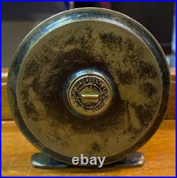 Lovely Very Rare Vintage JB Moscrop Brass Centrepin Fishing Reel A953