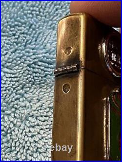 Lucky Strike Roll Cut Antique Distressed Brass Lighter Very Rare! New