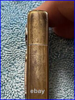 Lucky Strike Roll Cut Antique Distressed Brass Lighter Very Rare! New