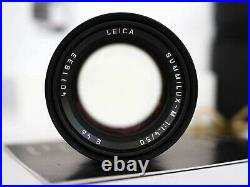 MINT! LEICA SUMMILUX-M 11.4/50mm 11623 E46 Pre ASPH BLACK PAINT BOXED VERY RARE