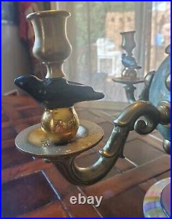 MacKenzie Childs Ceramic Clay & Brass 5 Candle Stick Candelabra VERY RARE! LOOK