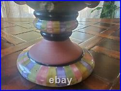MacKenzie Childs Ceramic Clay & Brass 5 Candle Stick Candelabra VERY RARE! LOOK