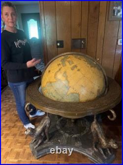 Maitland -Smith Globe one of a kind. 4ft x 4ft marble, brass. Very unique, rare
