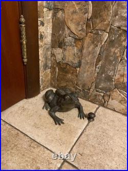 Maitland Smith (USA) Antique Brass with patina Figure The Pretty Frog Very Rare